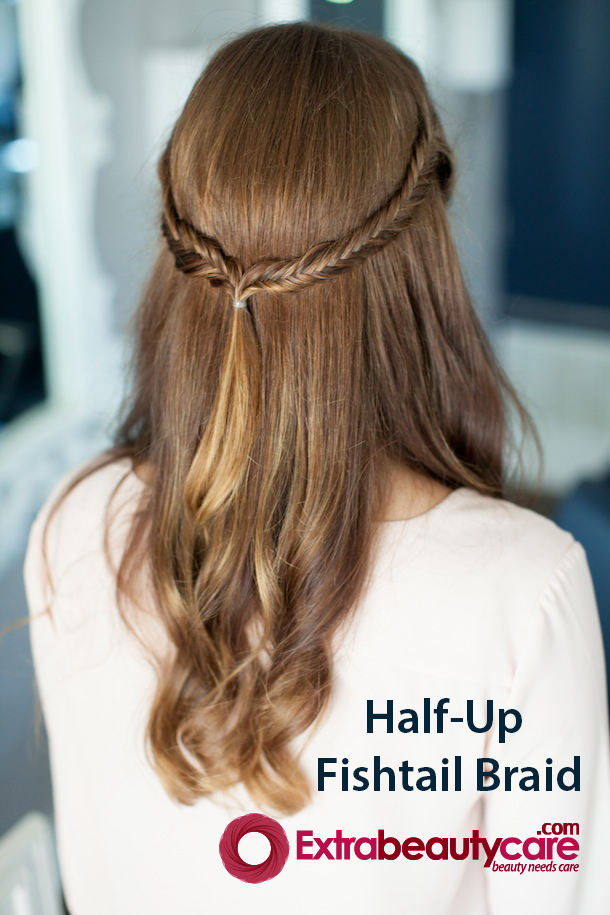 Half-Up Fishtail Braid Hairstyle